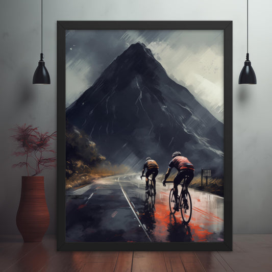 Erupting Endeavor: The Volcanic Path Framed Poster