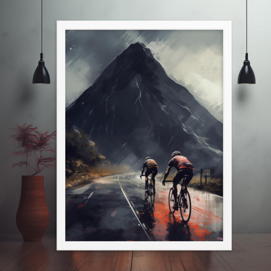 Erupting Endeavor: The Volcanic Path Framed Poster