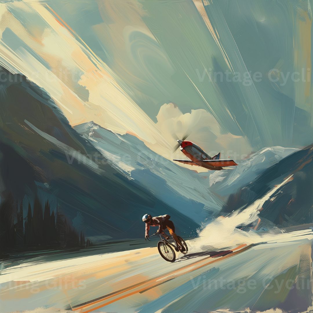 Chasing the Impossible - Bike vs. Plane Canvas Print