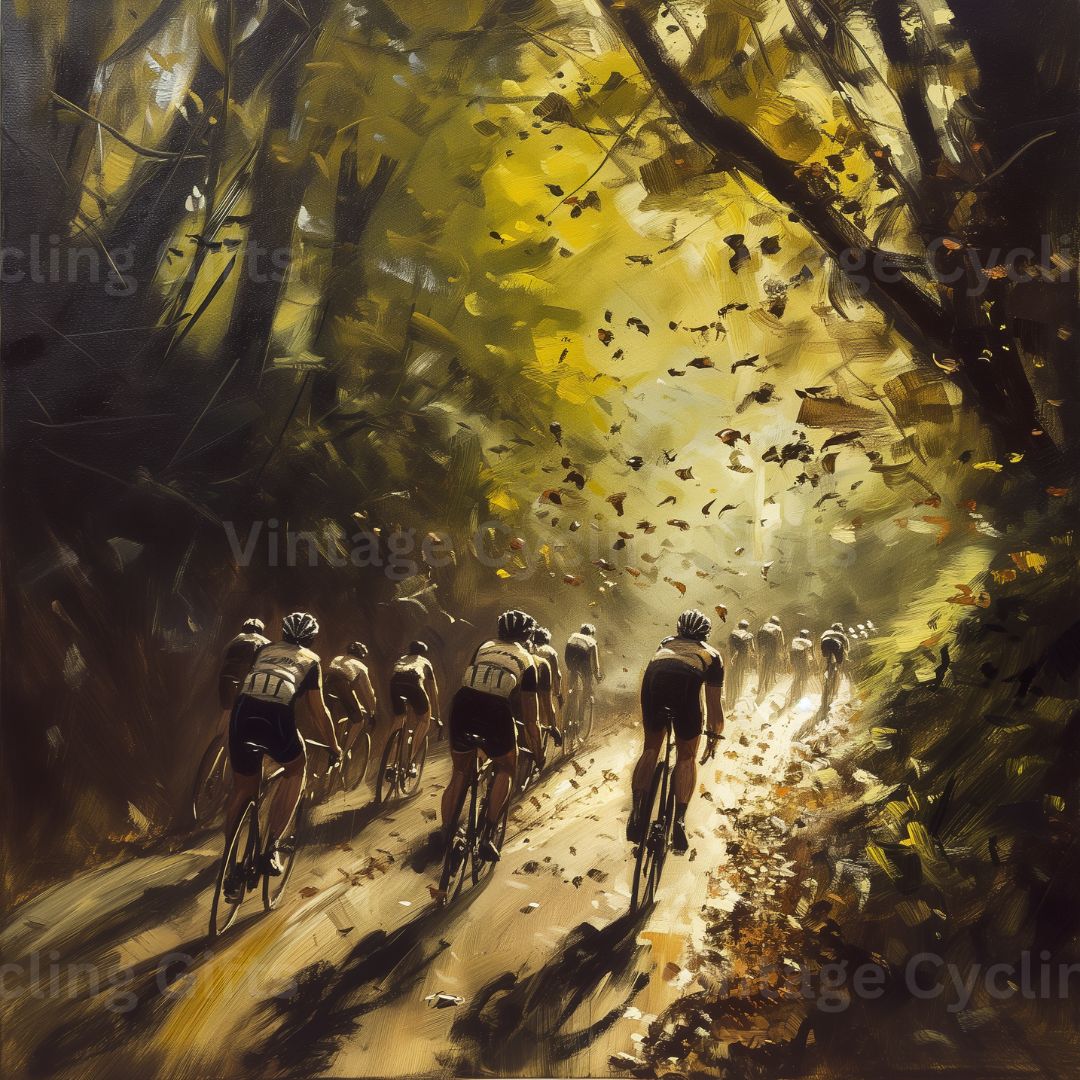 Nature's Peloton: Through the Leafy Veil Canvas Print