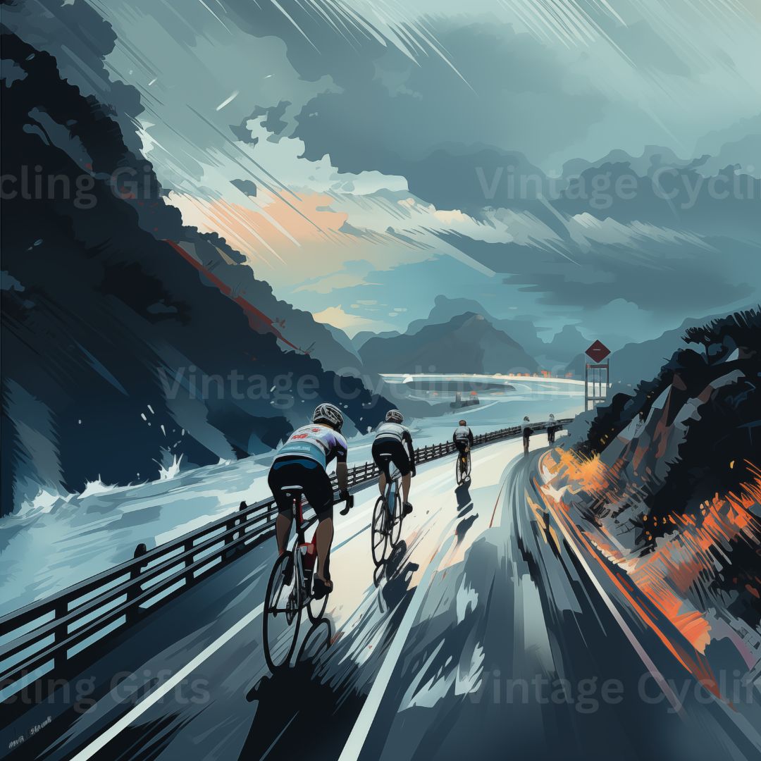 Racing the Storm - An Epic Cycling Journey Canvas Print