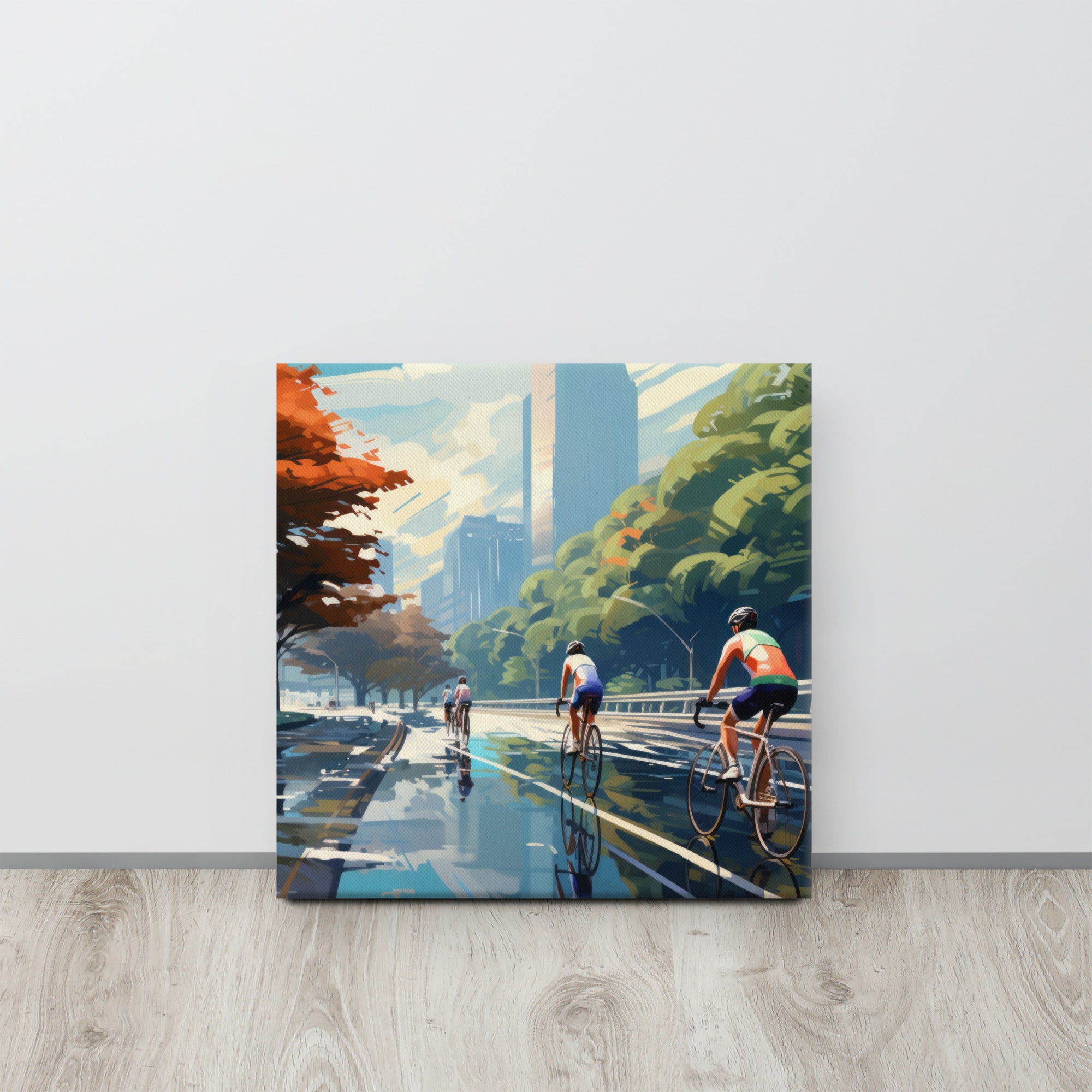 Urban Ride: A Journey Between Two Worlds Canvas Print