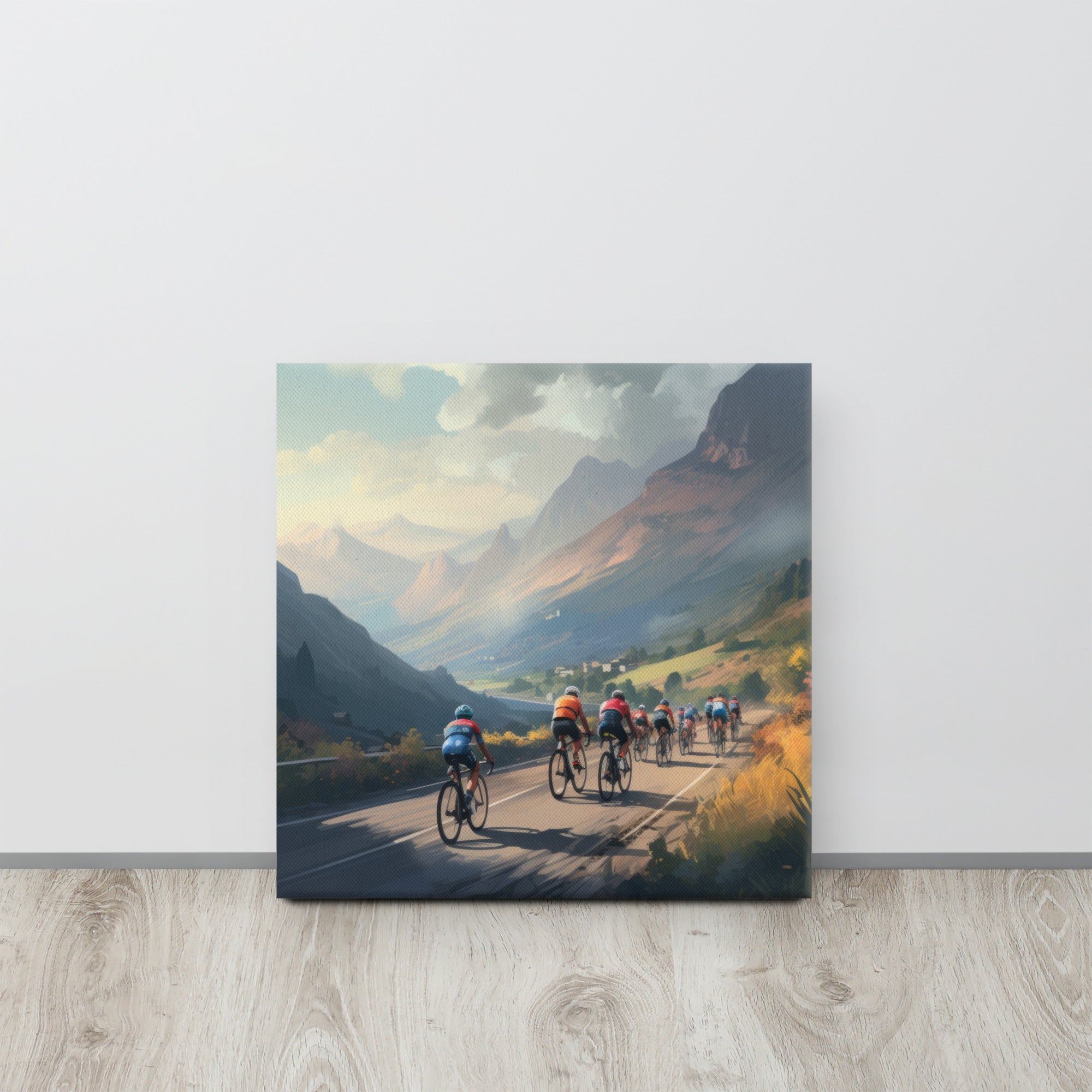 Velocity Valleys - A Downhill Rush Amidst Mountain Majesty Canvas Print