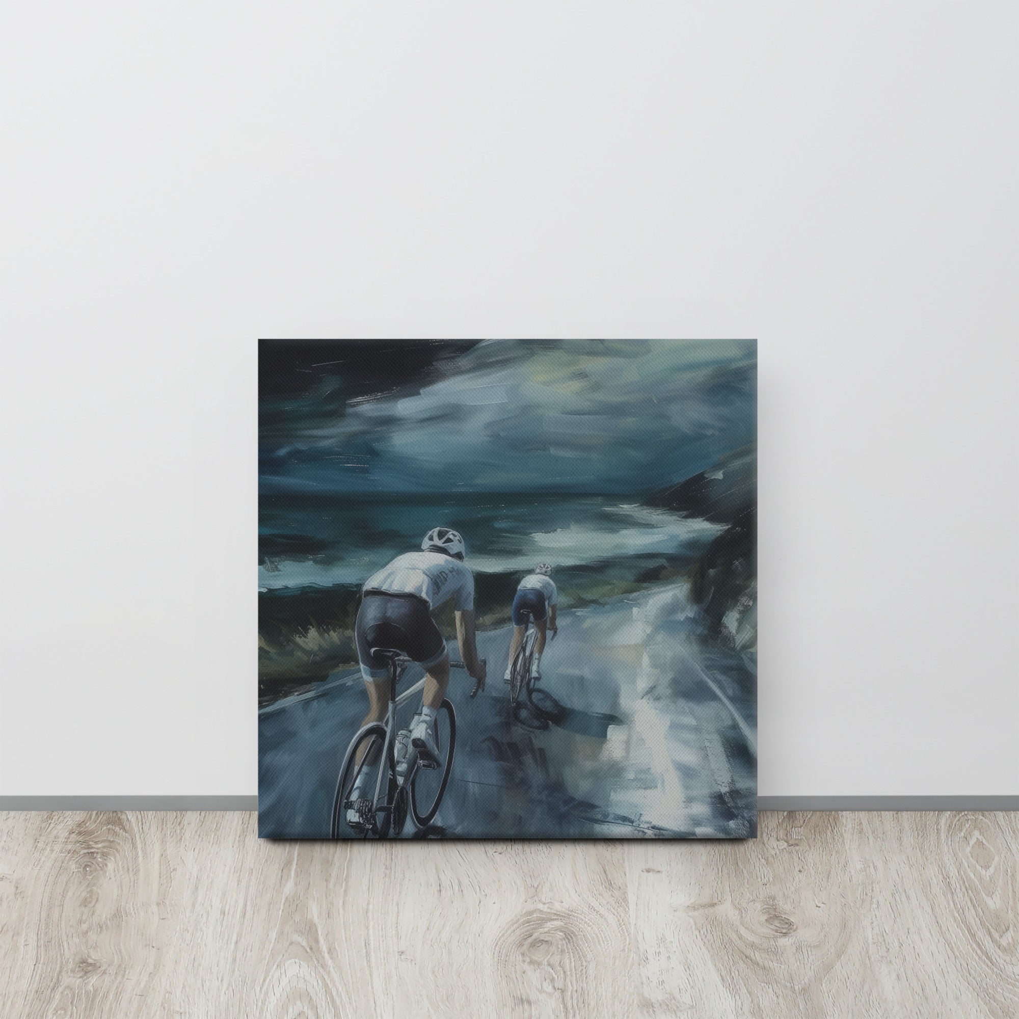 Ocean Gale: The Cyclists' Battle Canvas Print