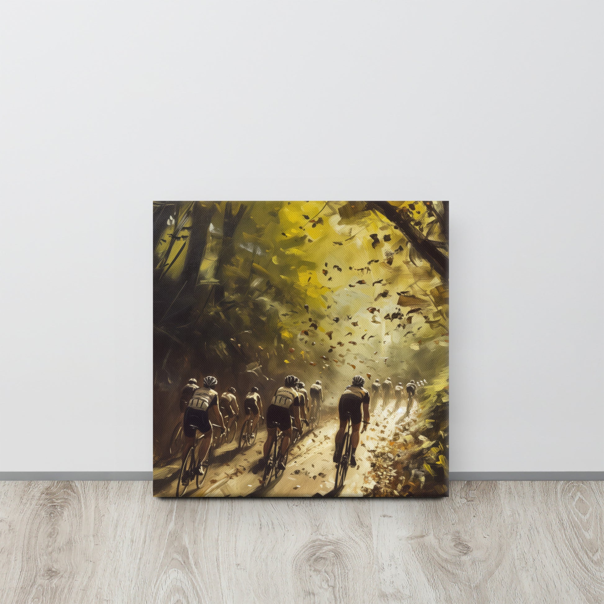 Nature's Peloton: Through the Leafy Veil Canvas Print