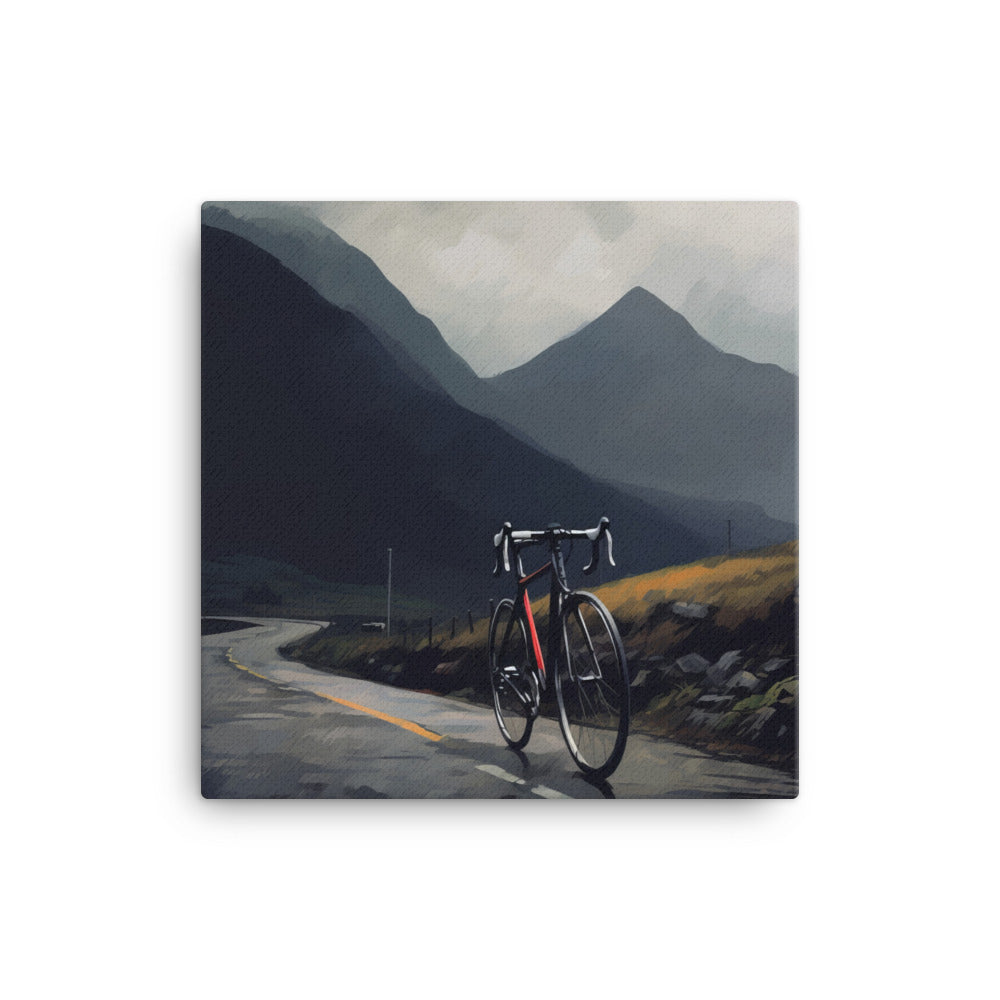 Whispers of the Highlands - Misty Mountain Ride Canvas Print