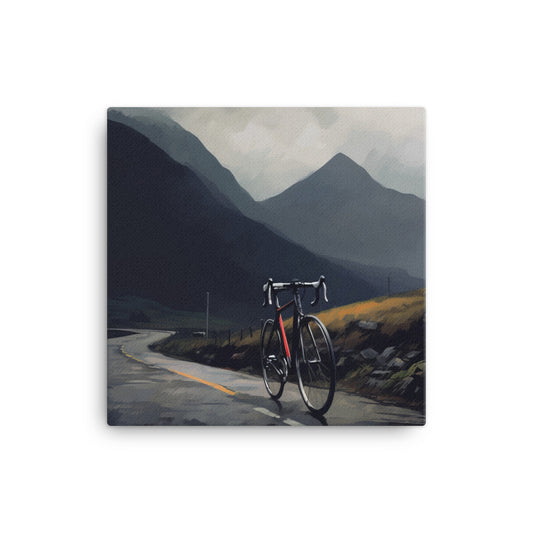 Whispers of the Highlands - Misty Mountain Ride Canvas Print