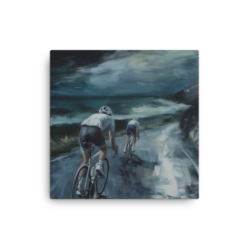 Ocean Gale: The Cyclists' Battle Canvas Print