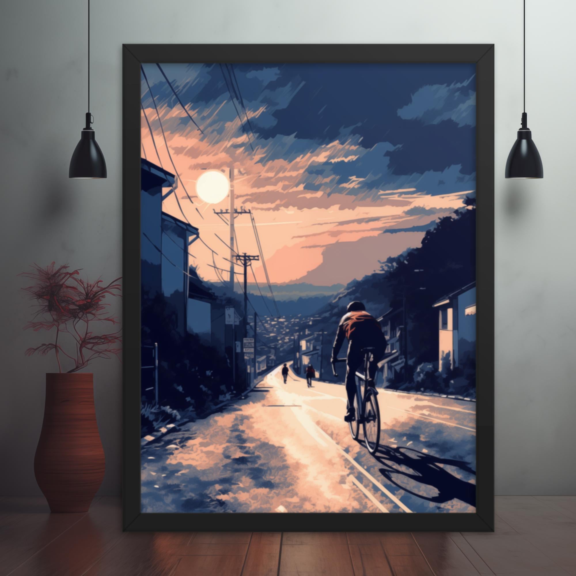 Ambient Ride Framed Cycling Poster