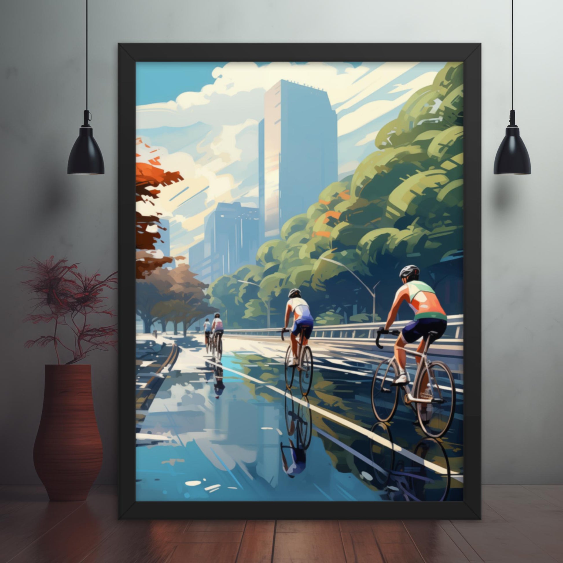 Urban Echo - A Journey Between Two Worlds Framed poster