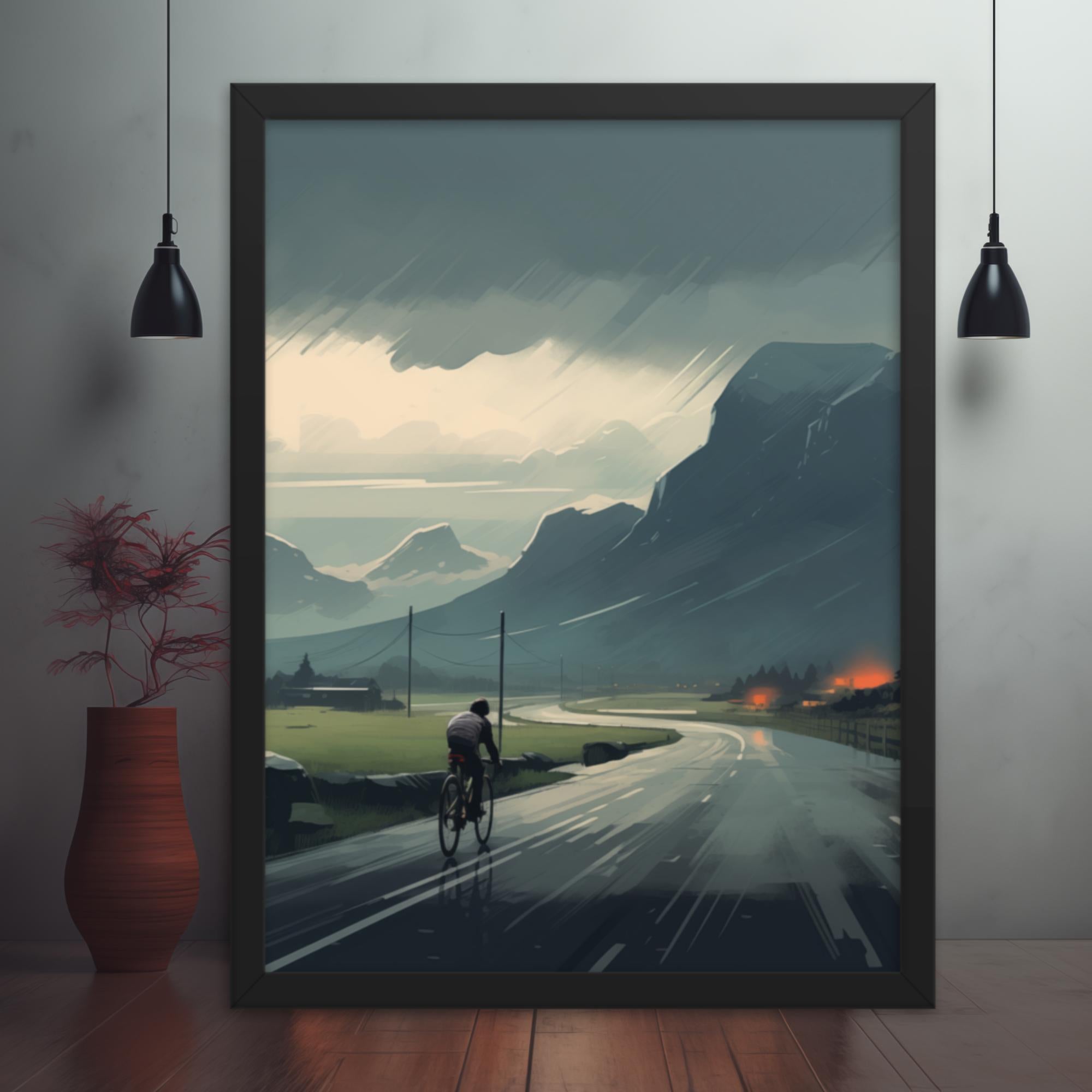 Highland Solitary - The Road Through Scotland Framed poster