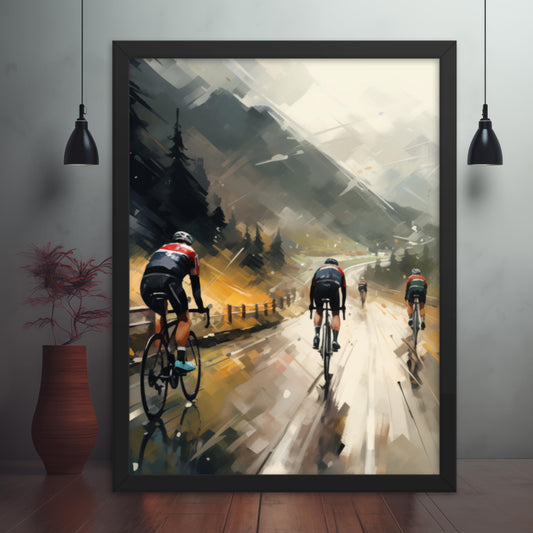 Season's Shift: The Winding Road Race Framed Poster