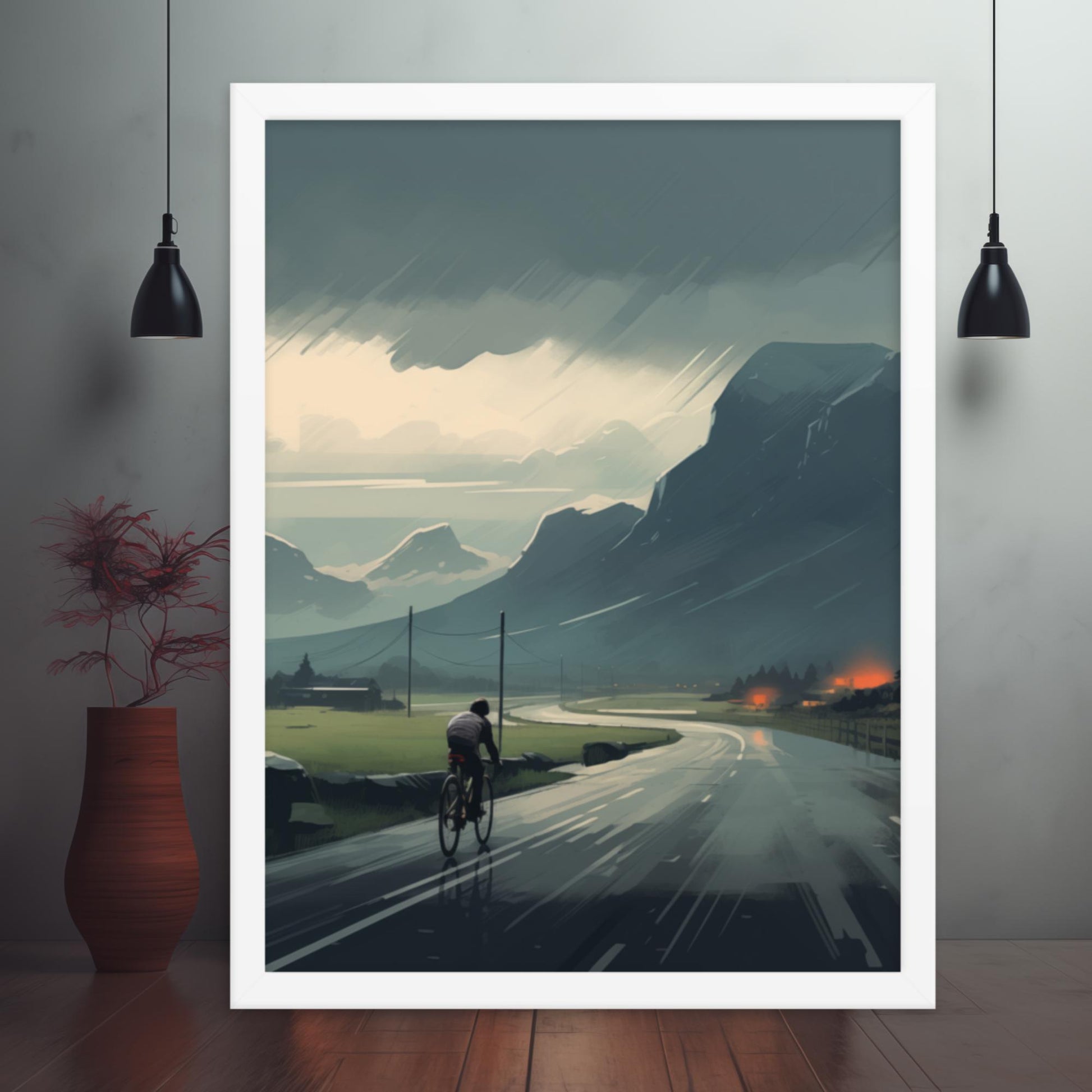 Highland Solitary - The Road Through Scotland Framed poster