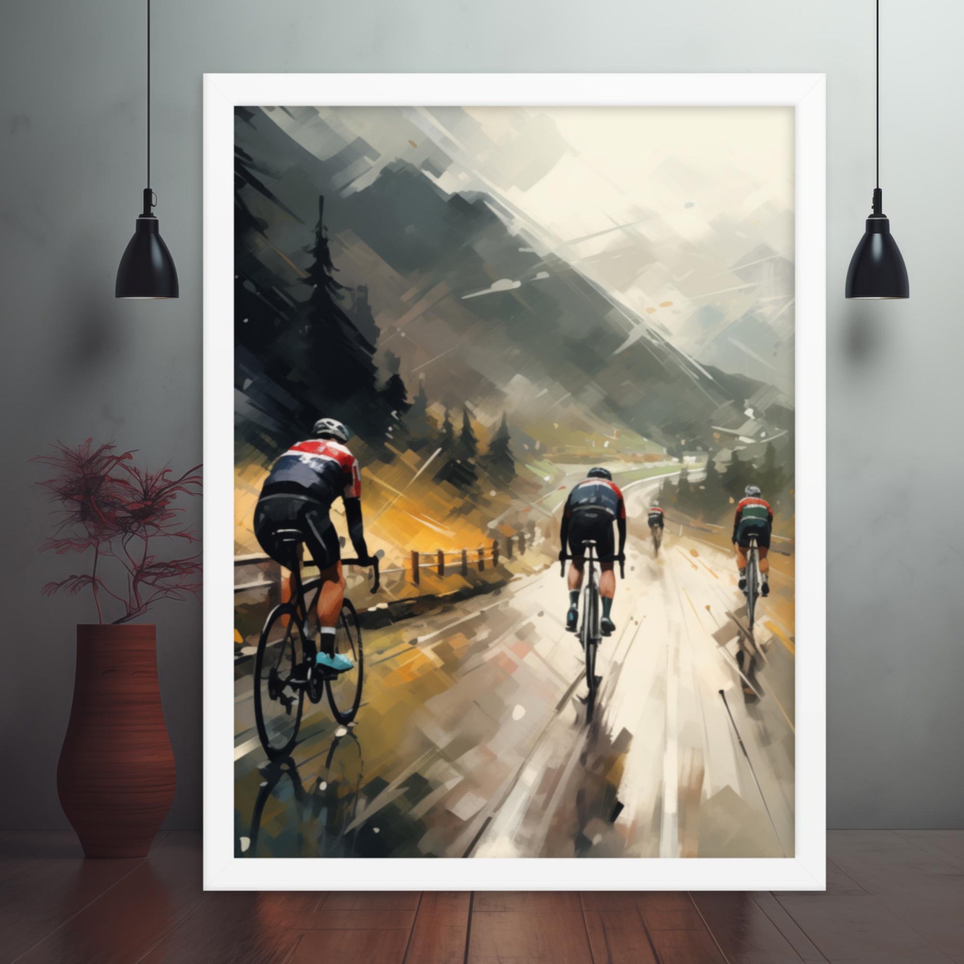 Season's Shift: The Winding Road Race Framed Poster
