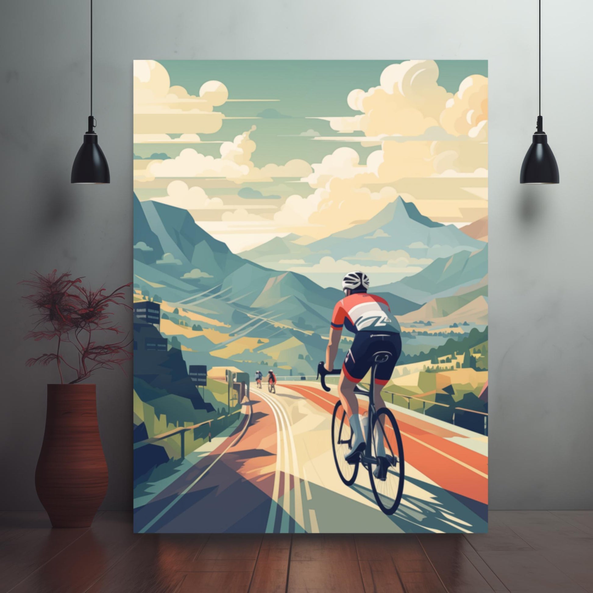 Retro Rides Framed Cycling Poster
