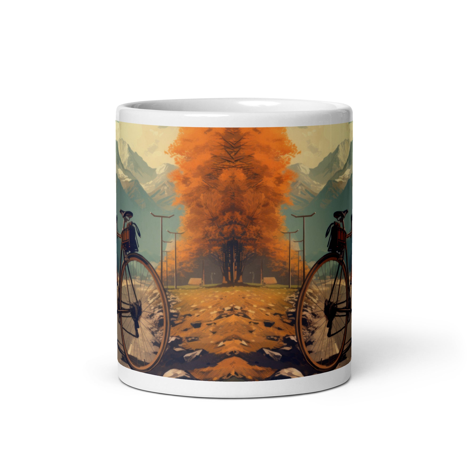 Bicycle In The Alps Cycling Mug