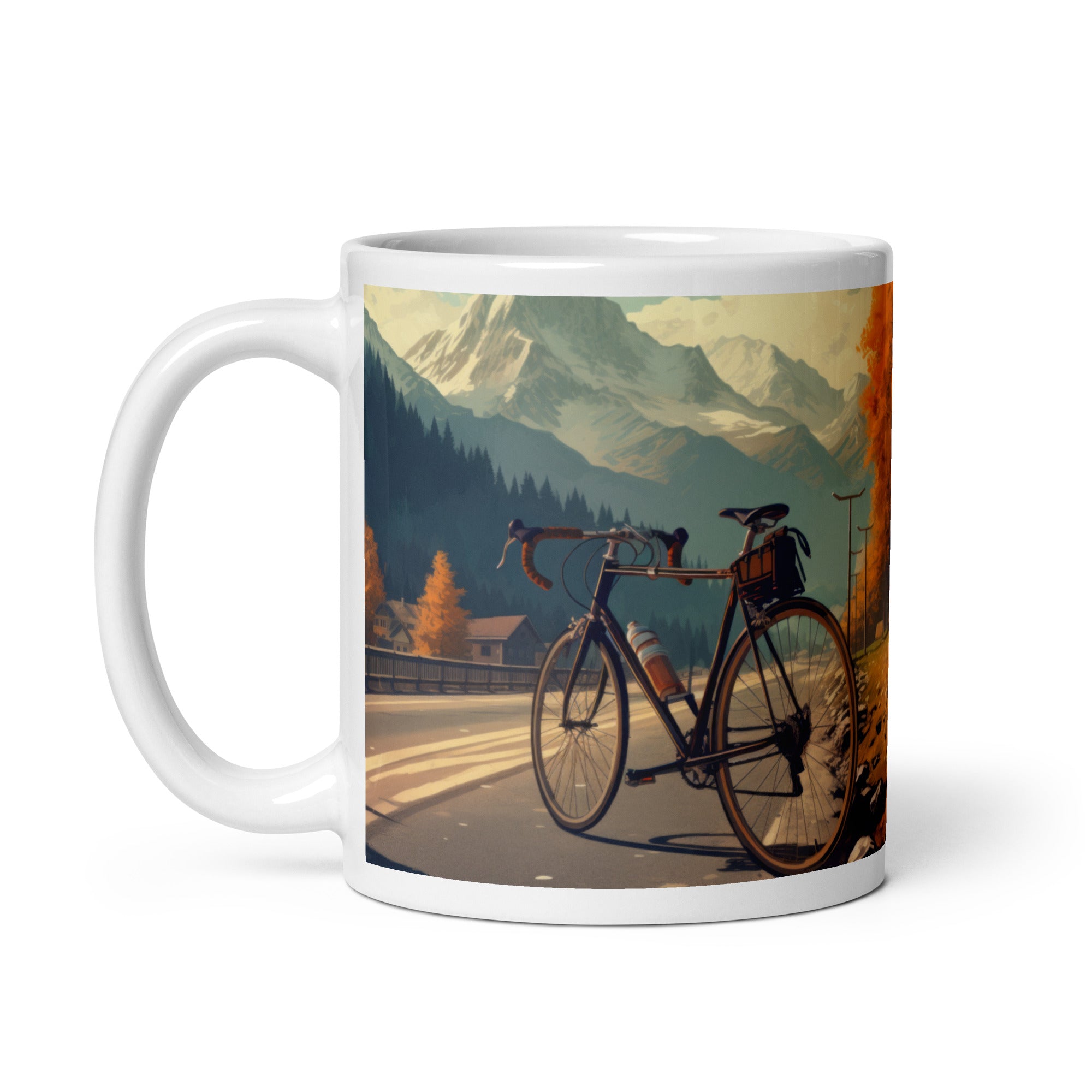 Bicycle In The Alps Cycling Mug