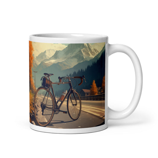 Bicycle In The Alps Cycling Mug